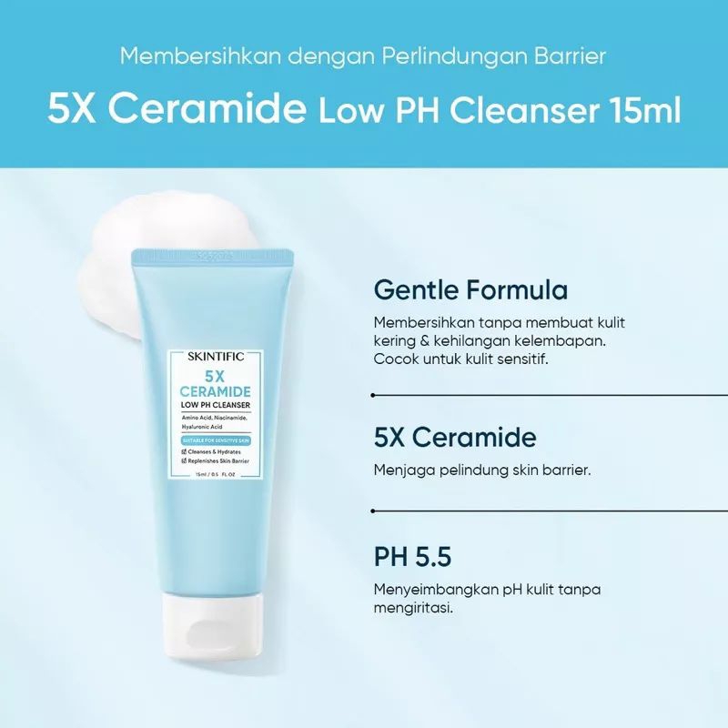 SKINTIFIC SKINCARE | 5X CERAMIDE BARRIER REPAIR TRAVEL KIT