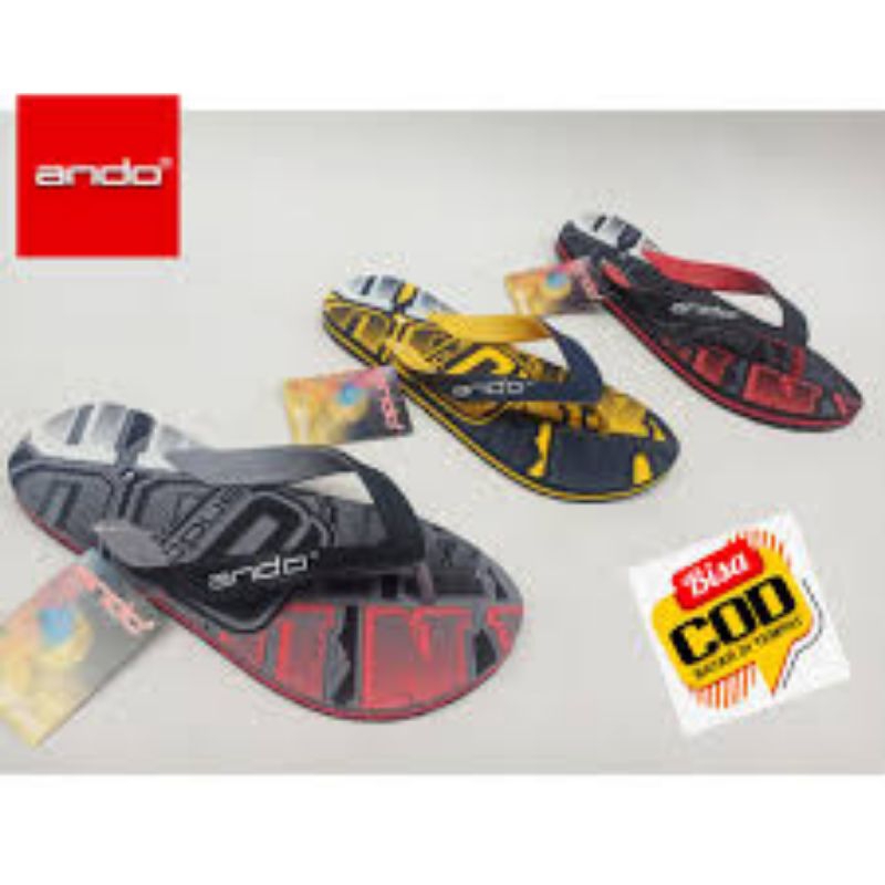 SENDAL Ando Viral - 30-45 Sandal jepit pria karet | Sendal japit cowok model distro lentur anti slip