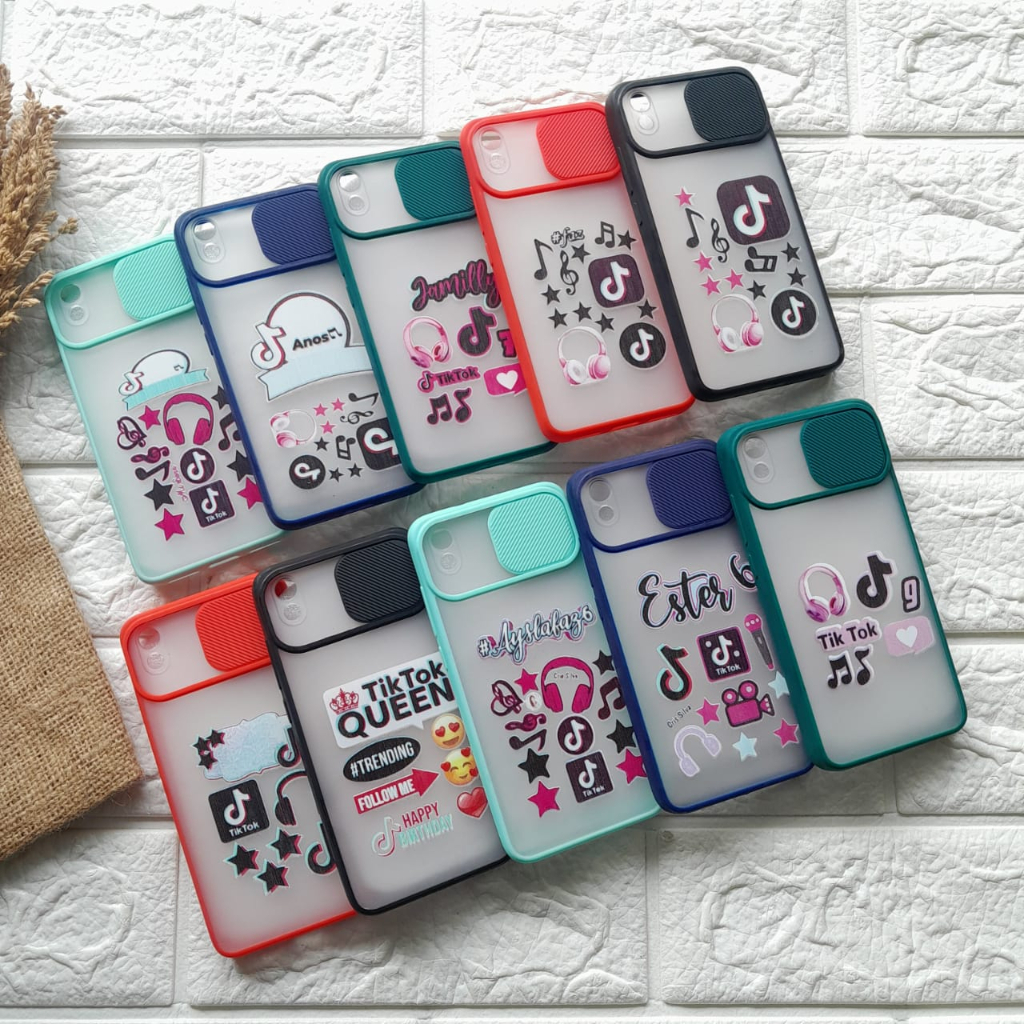 Case Softcase Casing Silikon Slide Camera Karakter OPPO A1K A11K A11 A12 A12S A3S A5S A7 F9 A5 2020 A9 2020