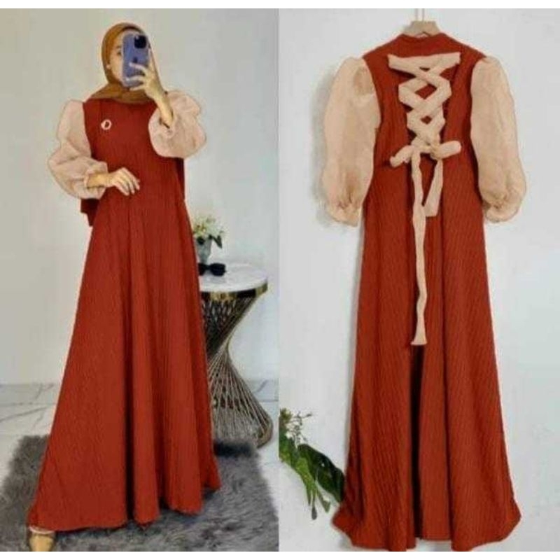 Dress Gamis Terbaru Nayra maxi // Bahan Lembut dan adem