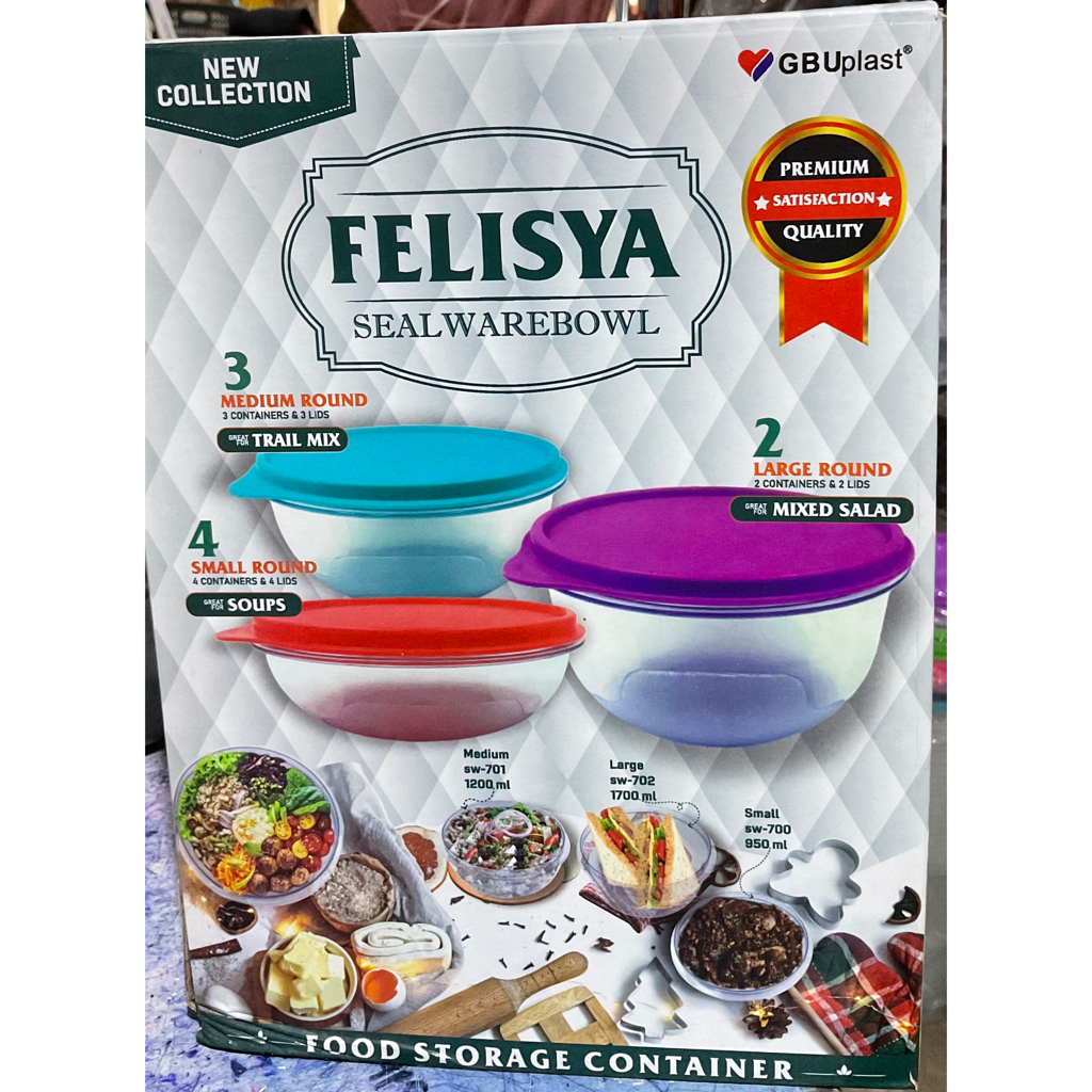 [DK] Mangkok Tutup Sealware Bowl Tempat Soup Salad Mangkok Serbaguna GBU Plast | Mangkok Salad | Fel