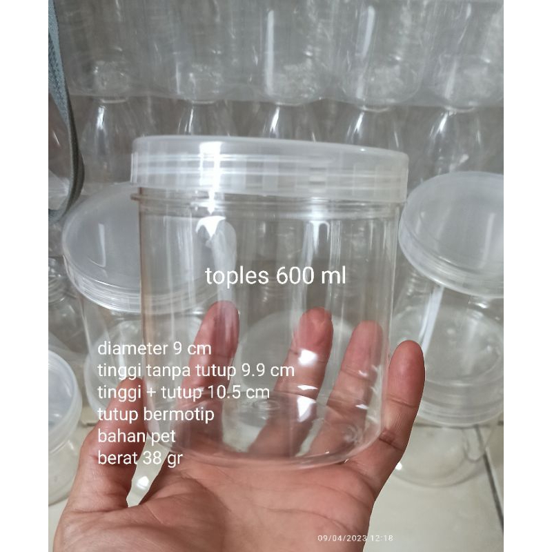 toples tabung 600 ml toples kue kering