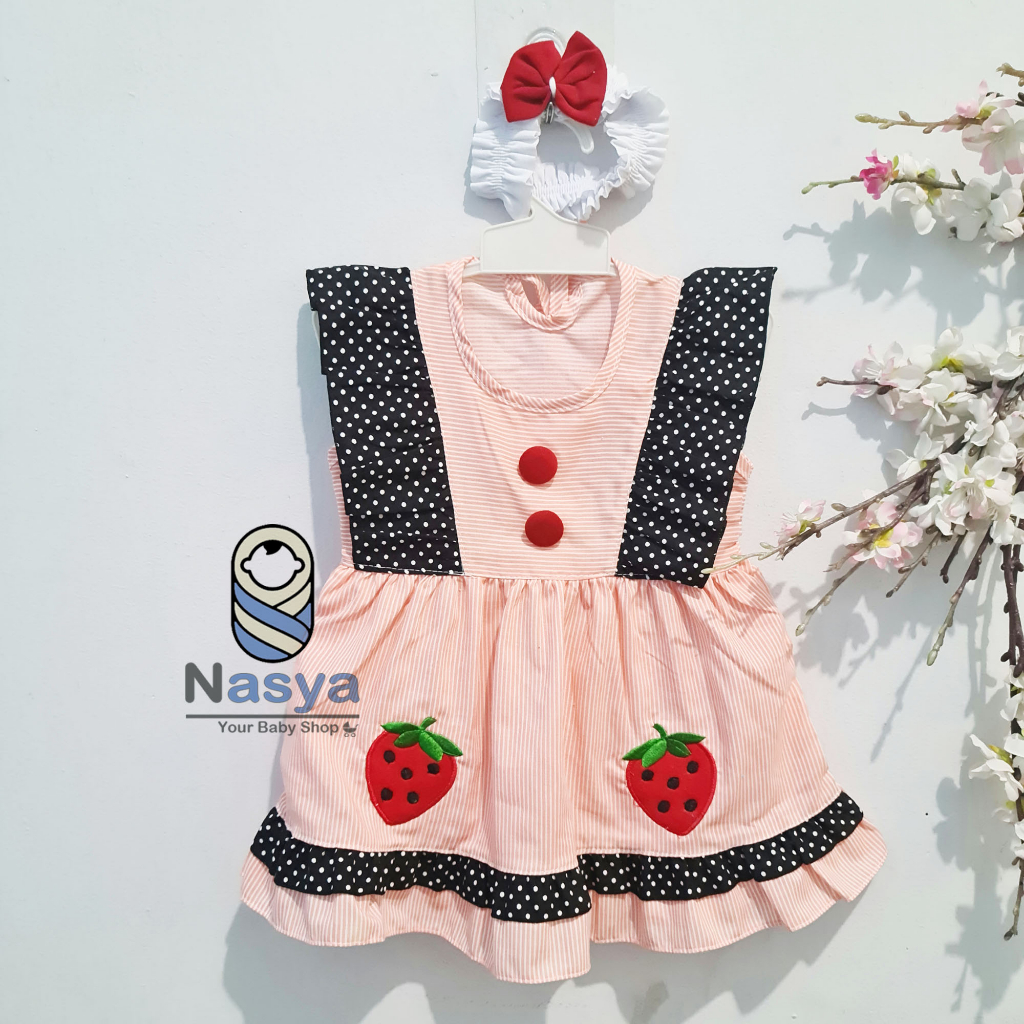 [P-063] Dress Bayi (0-6 bulan) / Setelan Bayi Perempuan Motif beruang