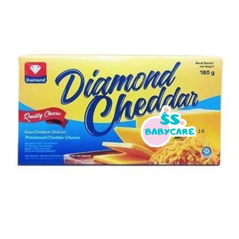 

Keju MPASI Diamond Processed Cheddar Cheese Keju Cheddar Olahan 180gr