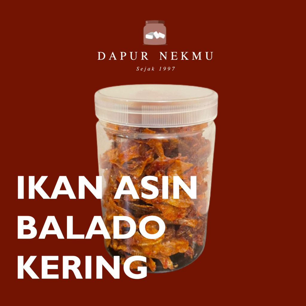 

Ikan Asin Balado Kering Nekmu (Toples 800ml) - Ikan Asin Kapas