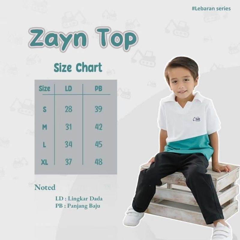 KAOS POLO ZAYN 2 TONE  BORDIR