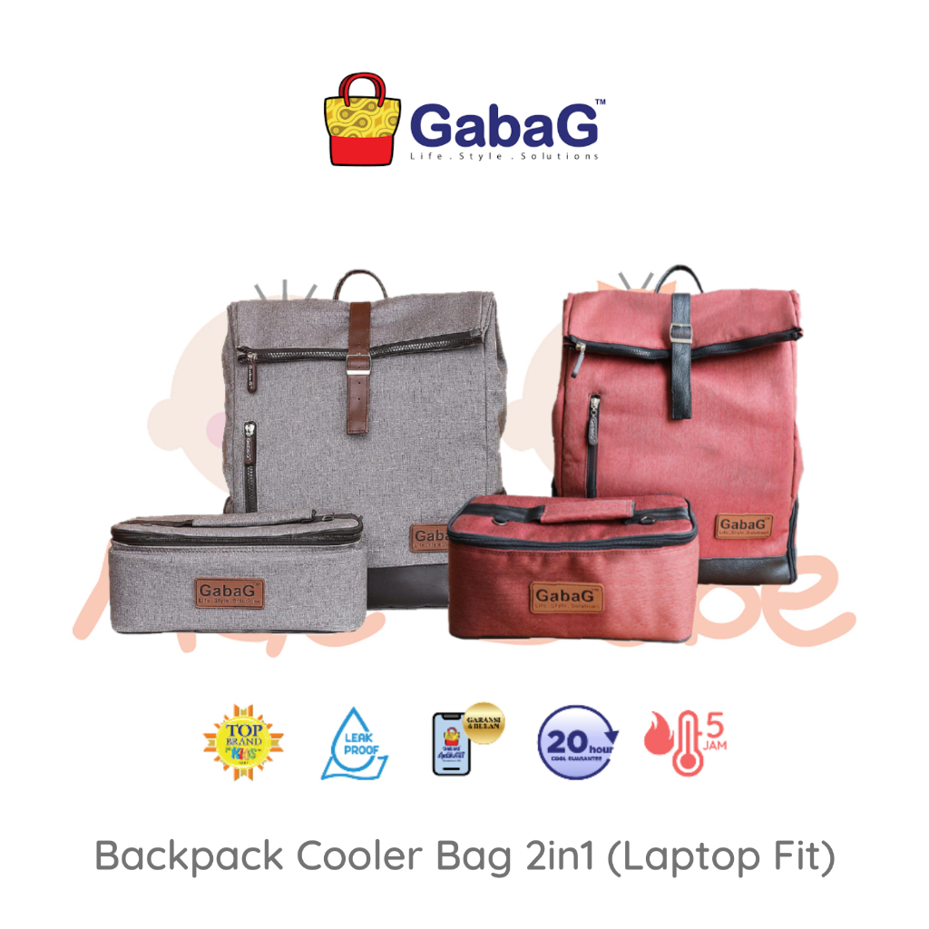 Gabag Backpack Cooler Bag 2in1 Laptop Fit Tas ASI