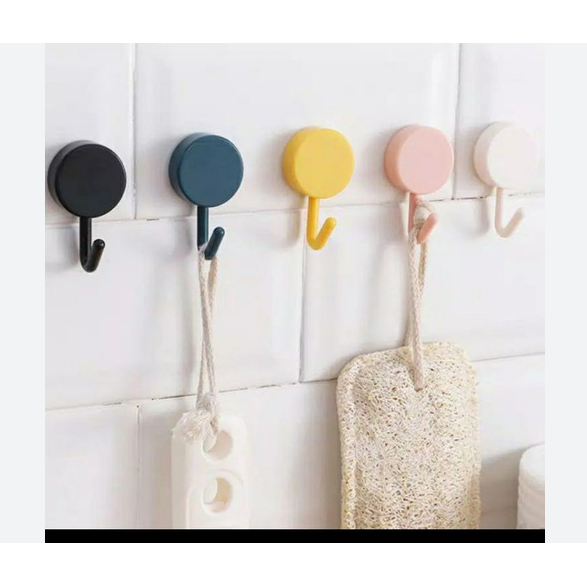 GANTUNGAN TEMPEL DINDING BULAT GANTUNGAN PLASTIK GANTUNGAN BAJU TEMPEL DINDING