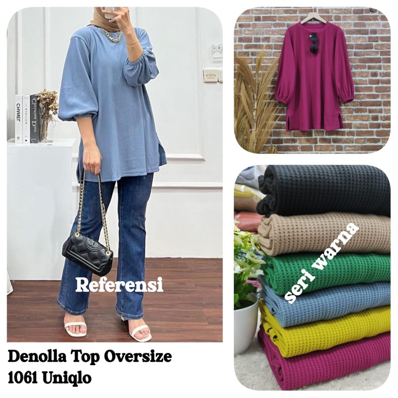 1061 atasan kaos knit uniqlo merk clarke denolla blouse uniqlo