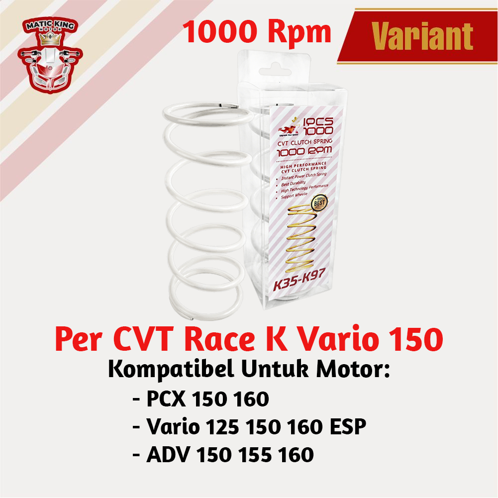 Per CVT Puli Pully Racing KVB KVY Vario Beat Scoopy Spacy Karbu 110 Race K 1000 RPM