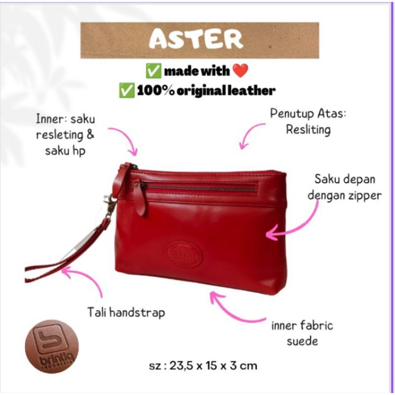 Pouch kulit Asli Clucth Kulit Asli Pouch kulit Pouch wanita |Aster