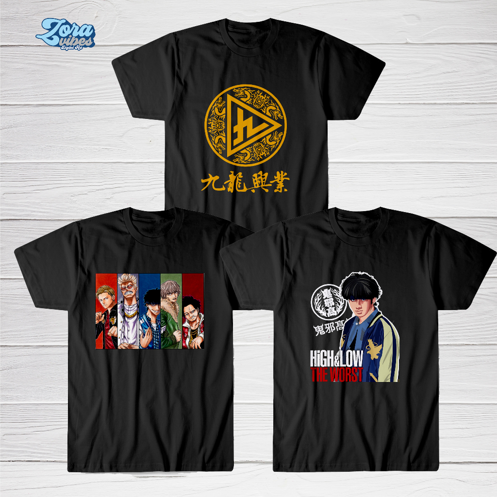 BAJU KAOS SEKOLAH SUZURAN HIGH AND LOW THE WORST S.W.O.R.D CROW X WORST SERIES Geng Jepang OYA KOHKO
