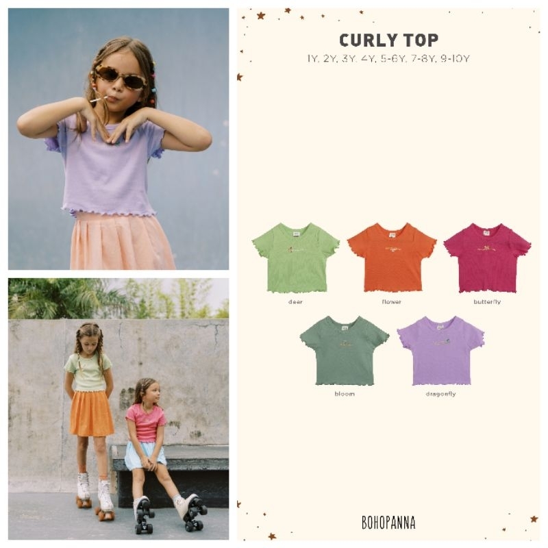 Bohopanna Boho Panna Curly Top - Atasan Anak 1-10Y