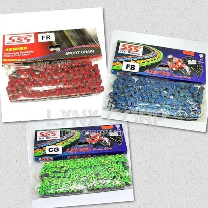 Rantai Motor SSS 428 - 140L HSB KLX 150 CRF 150 L TS 125