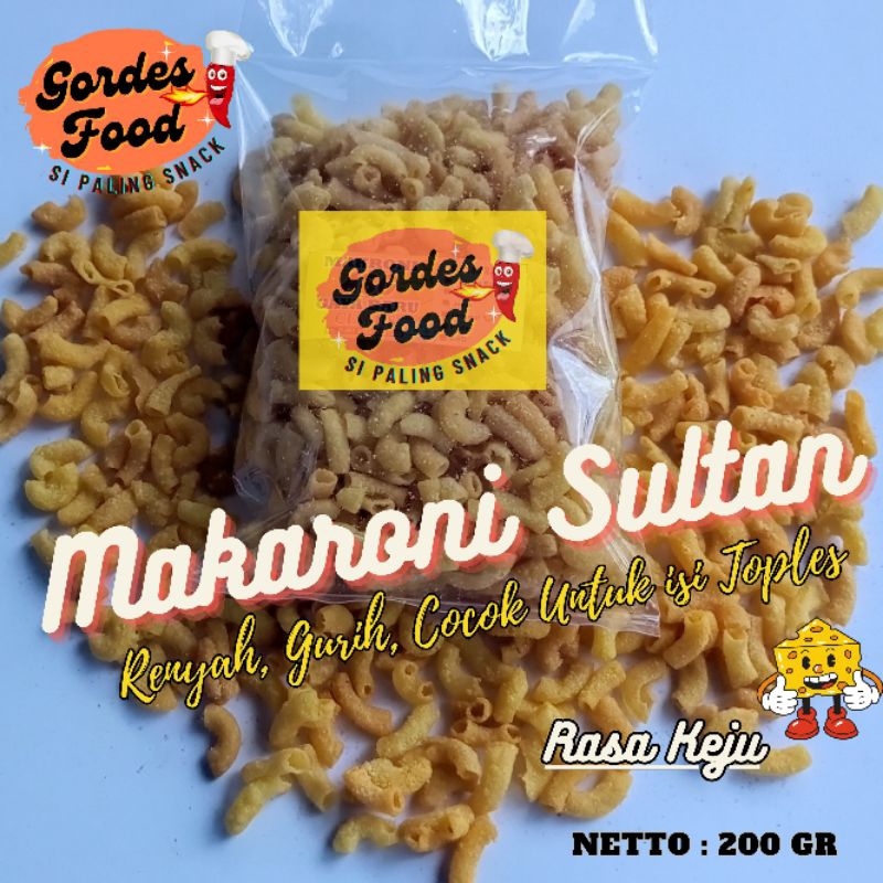 

MAKARONI SULTAN Gordes Food Rasa Keju (KRISPI, TERLARIS)