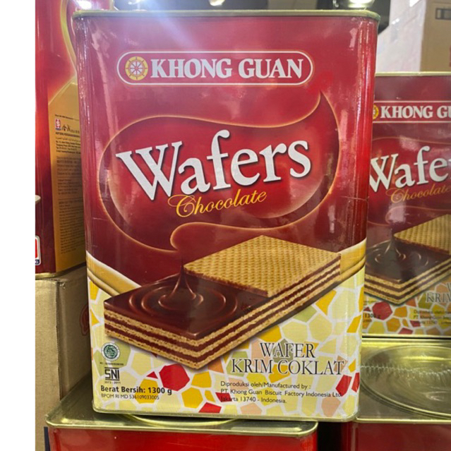 PROMO BESAR KHONG GUAN WAFERS KALENG KOTAK BESAR 1300GRAM / BISKUIT KALENG KHONG GUAN WAFER MURAH BA