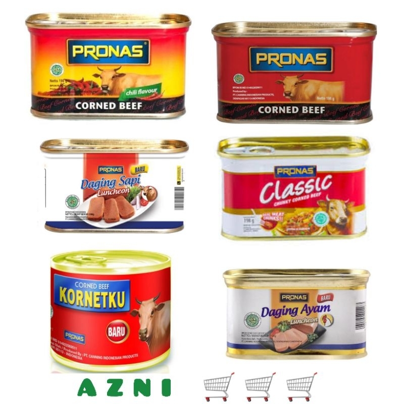 

PRONAS Kornet Mini 198gr - Sapi/ Pedas/ Luncheon/ Ayam/ Kornetku