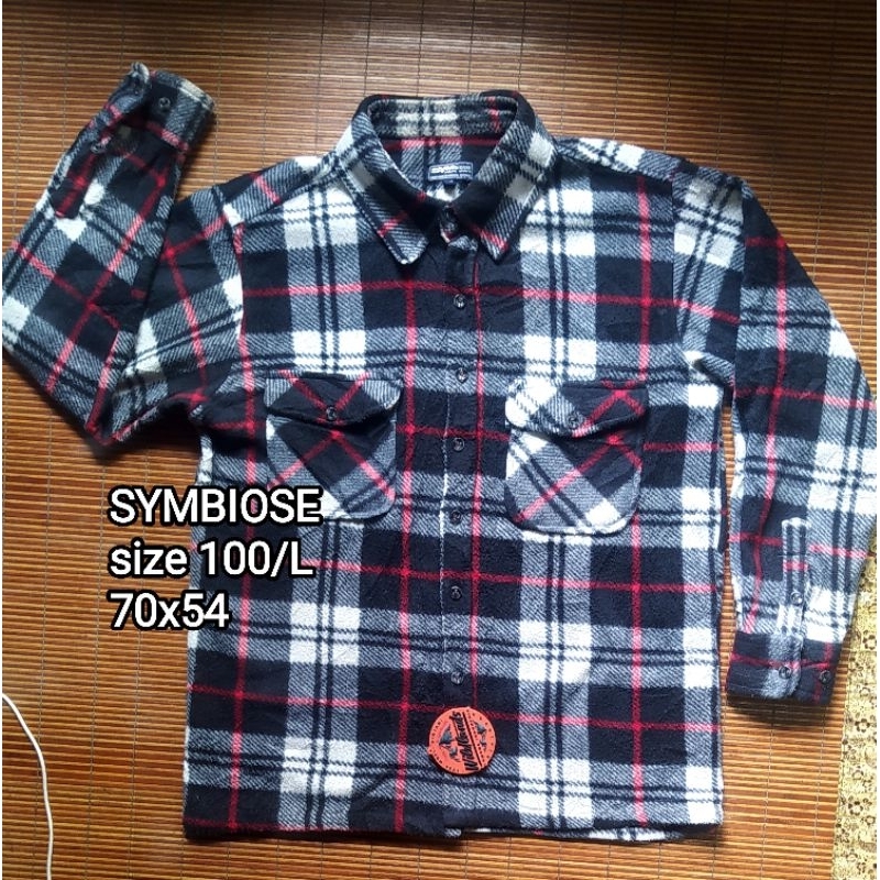 Baju Kemeja Flanel Wool Tebal SYMBIOSE Fleece