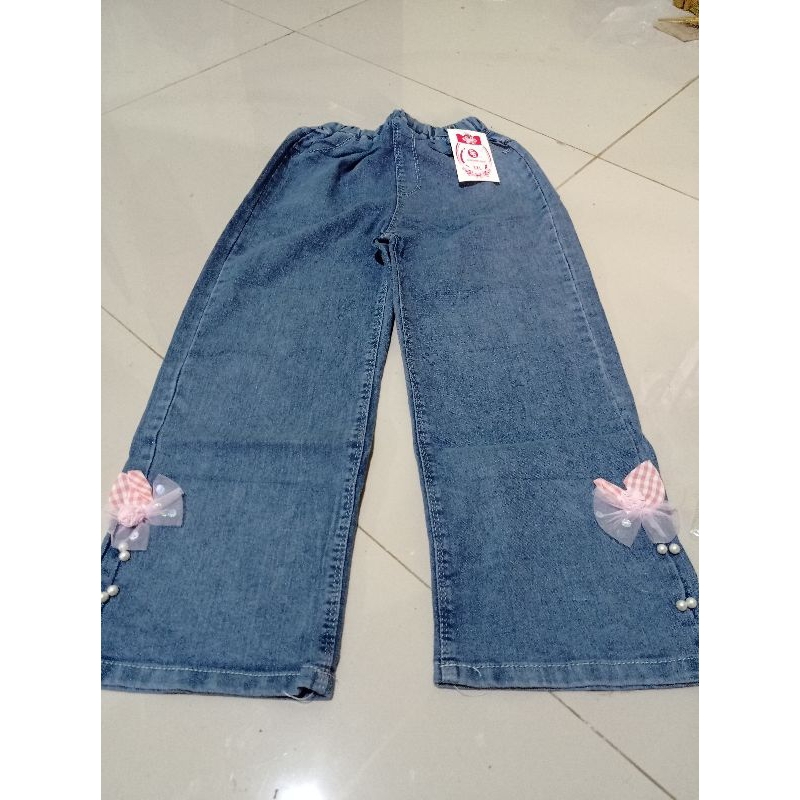 jeans kulot anak usia 5-10th, import premium