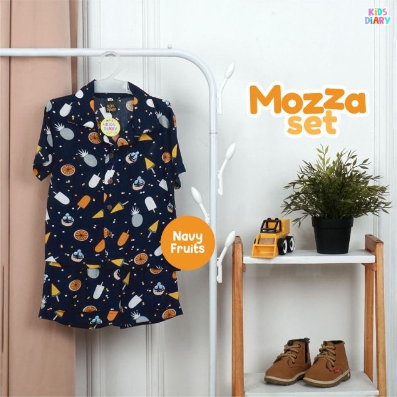 Setelan Mozza Setelan Pendek Anak Rayon Piyama Anak Cakep Usia 1-10 Tahun SML XL XXL