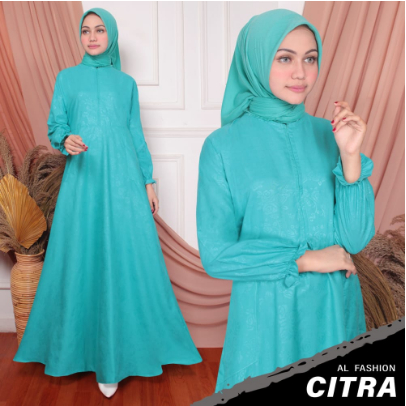Gamis CITRA EMBOS - dress - bahan embos - gamis - gamis muslim - gamis wanita - gamis