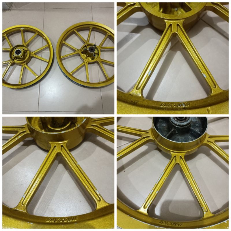 Velg DAYTONA GP Wheel cakram depan belakang PNP Ninja R, Satria, Yamaha 125Z, Supra125 dan lain-lain