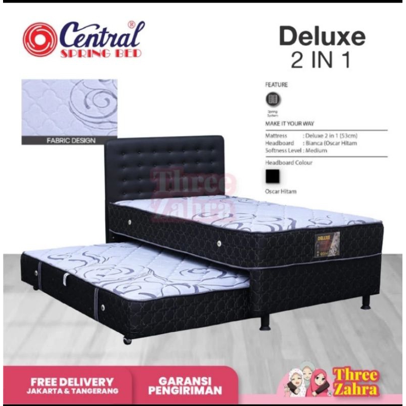 SPRINGBED CENTRAL 2 IN 1 DELUXE/SPRINGBED ANAK/KASUR ANAK/RANJANG SORONG