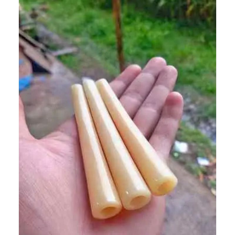 ONCE PIPA TULANG SAPI BULAT MINI 8CM KUNING KRISTAL RASA GG