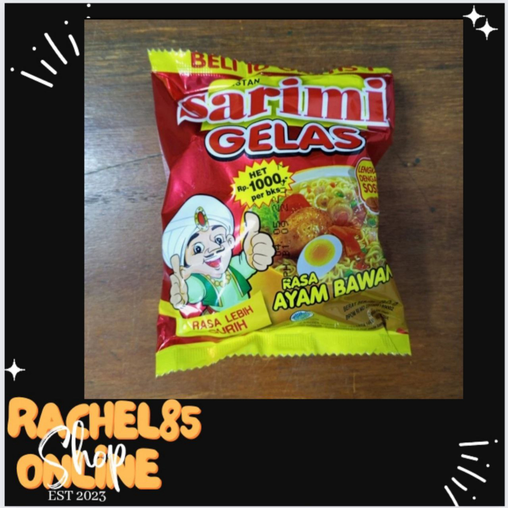 sarimi mie gelas kemasan 300gr rasa ayam bawang