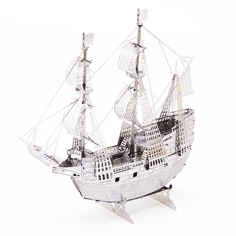 Puzzle 3D Metal Kapal MayFlower Ship - Miniatur Kapal Laut - Metal Pazel