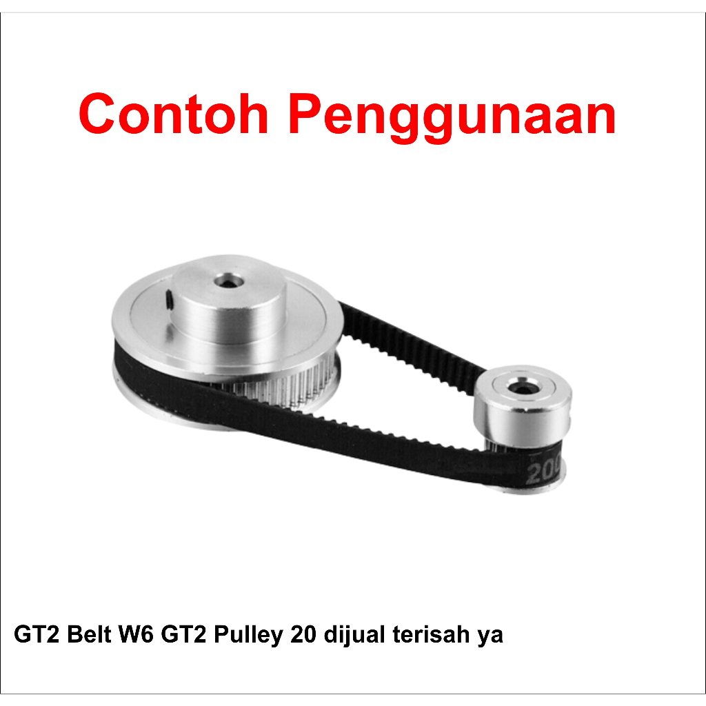 [HAEBOT] GT2 Pulley Timing CNC 80T 8mm 6mm W6 B8 Lebar 6mm Puley 80 Gigi 3D XL Printer Aluminium Pitch 2mm Aktuator Slider Router Mekanik 80 Teeth Gigi