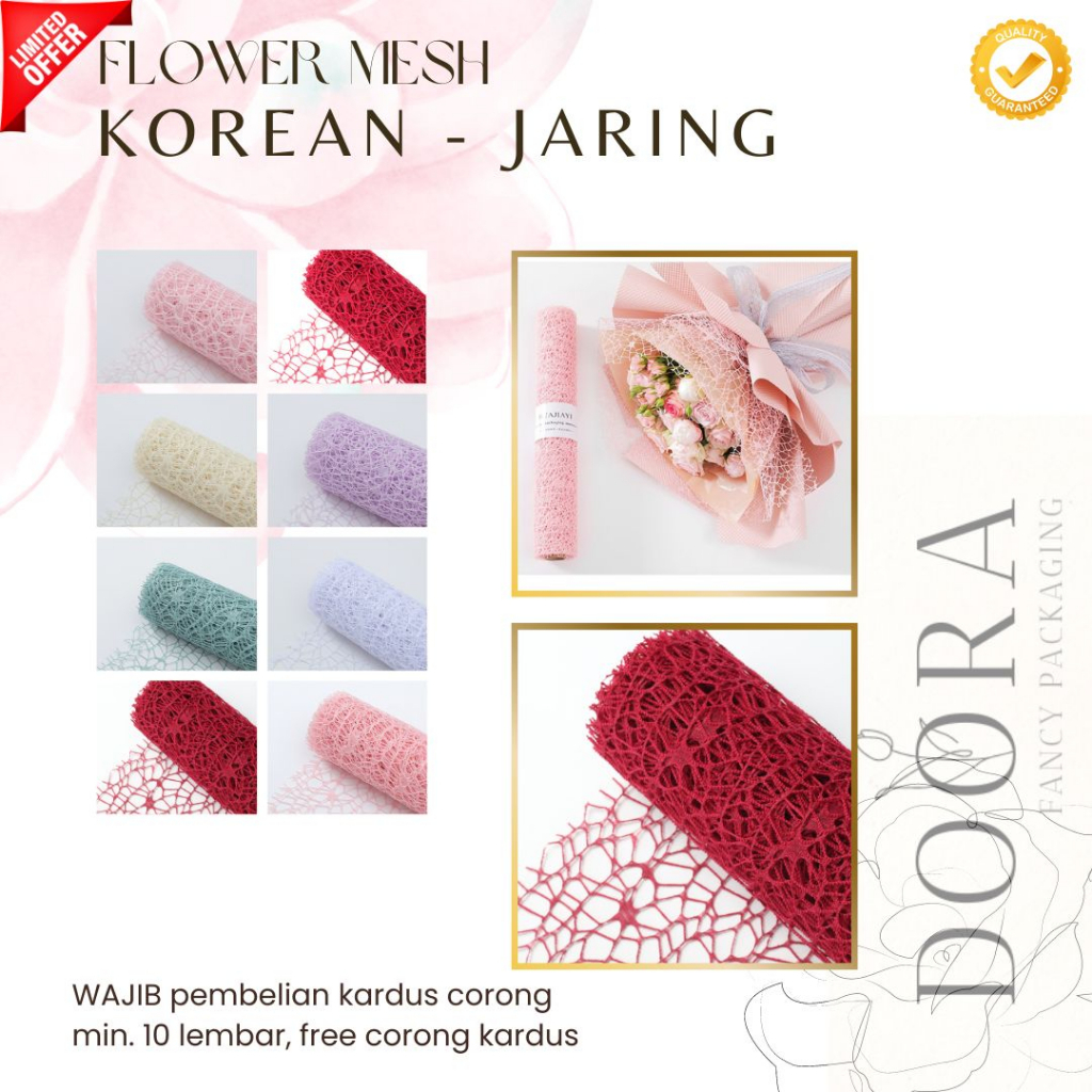 Flower Wrapping Mesh - Korean Jaring
