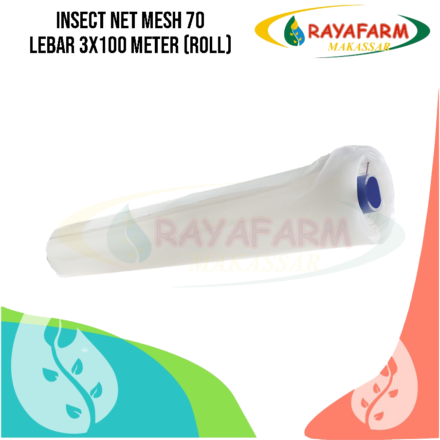 Insect Net Putih Mesh 70 Lebar 3 x 100 meter - Roll