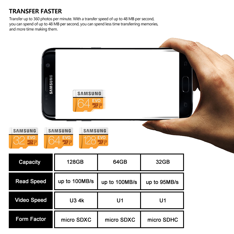 Memory Card-MMC Micro SD MicroSD Evo Plus With Adapter 8GB-16GB-32GB-64GB-128GB