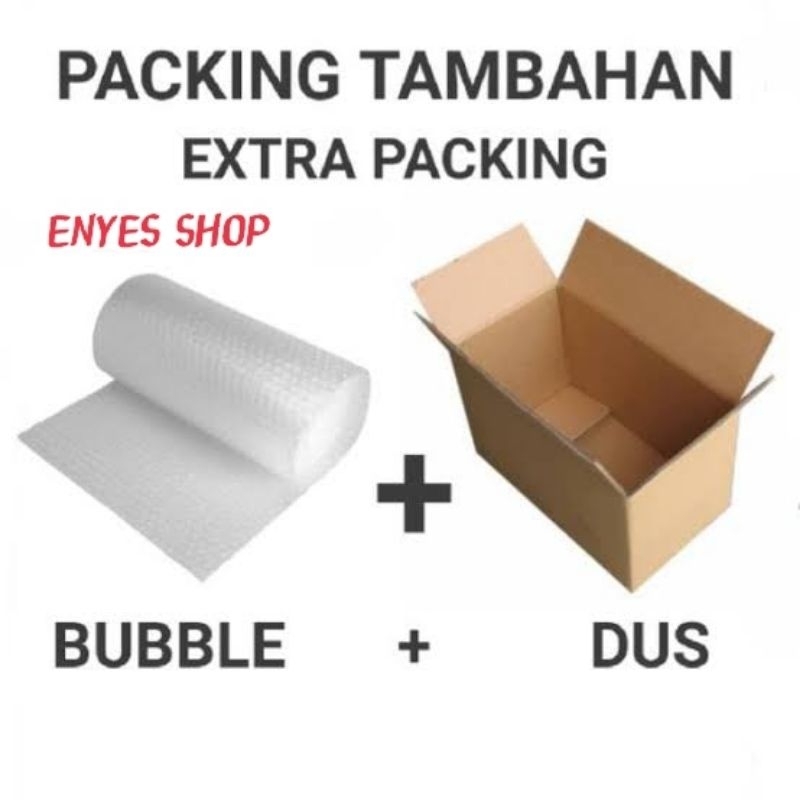 

EXTRA KARDUS BOX BUBBLE WRAP BUBLE TAMBAHAN PACKING AMAN KEMASAN MAINAN ANAK ENYES SHOP