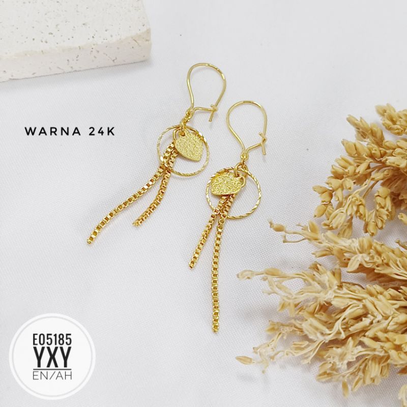 Anting Yaxiya jurai love warna 24k E05185