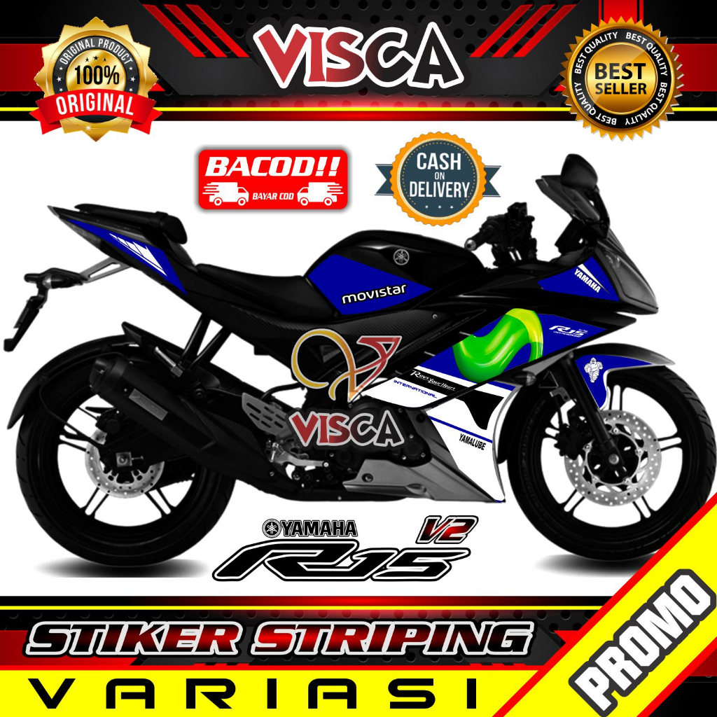 Stiker Striping R15 V2 Variasi Movistar