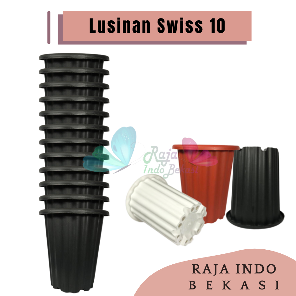 PAKET Lusinan Pot Swiss 10 Putih Merah Bata Hitam Pot Yogap 10 13 15 Hitam Putih Coklat Merah Bata Bening Transparan Pot Yogap 17 18 19 Pot Yogap Murah Pot Bunga Tinggi Pirus Tegak Bagus Tebal