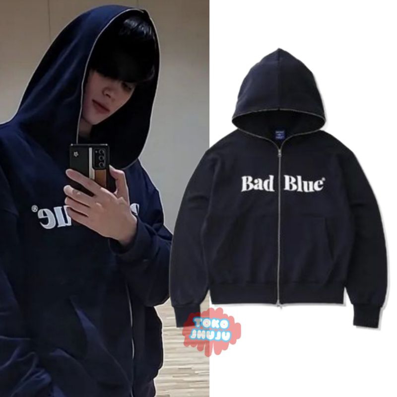 Hoodie Zipper Hueningkai Txt Bad Bllue