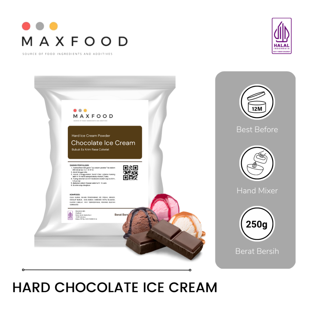 

Chocolate Ice Cream Powder / Bubuk Es Krim Rasa Cokelat 250 GR
