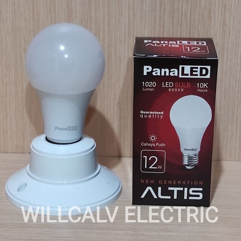 Paket 10 pc lampu led bulb PANALED ALTIS 12W cahaya putih E27 6500K