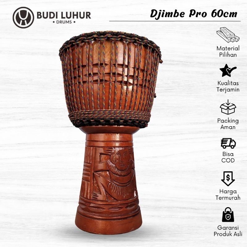 Kendang Jimbe Gendang Djimbe Djembe Reggae Africa 12 inch Profesional Standar Panggung