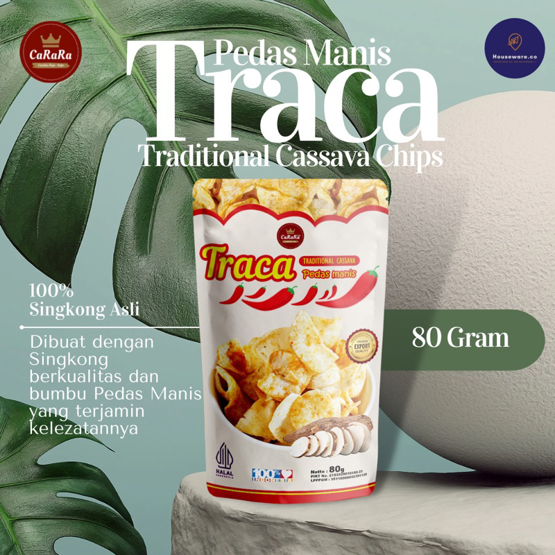 

TERLARIS ❗ CaRaRa Traca Keripik singkong 80gr rasa Bawang putih/Pedas manis . CAMILAN VIRAL ❗