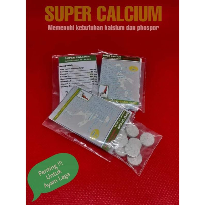 SUPER CALCIUM MEMAKSIMALKANNFOSTUR BODY AYAM LAGA/ KALSIUM AYAM KALK AYAM ADUAN UNTUK MEMAKSIMALKAN 