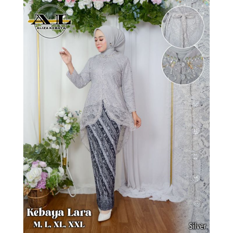 IndahKebaya • SETELAN KEBAYA MODERN TERBARU / KEBAYA LARA BROKAT WISUDA LAMARAN / BAJU WANITA CANTIK KEKINIAN / WARNA SILVER MOCCA MAROON DUSTY LAVENDER NAVY SAGE BABYBLUE