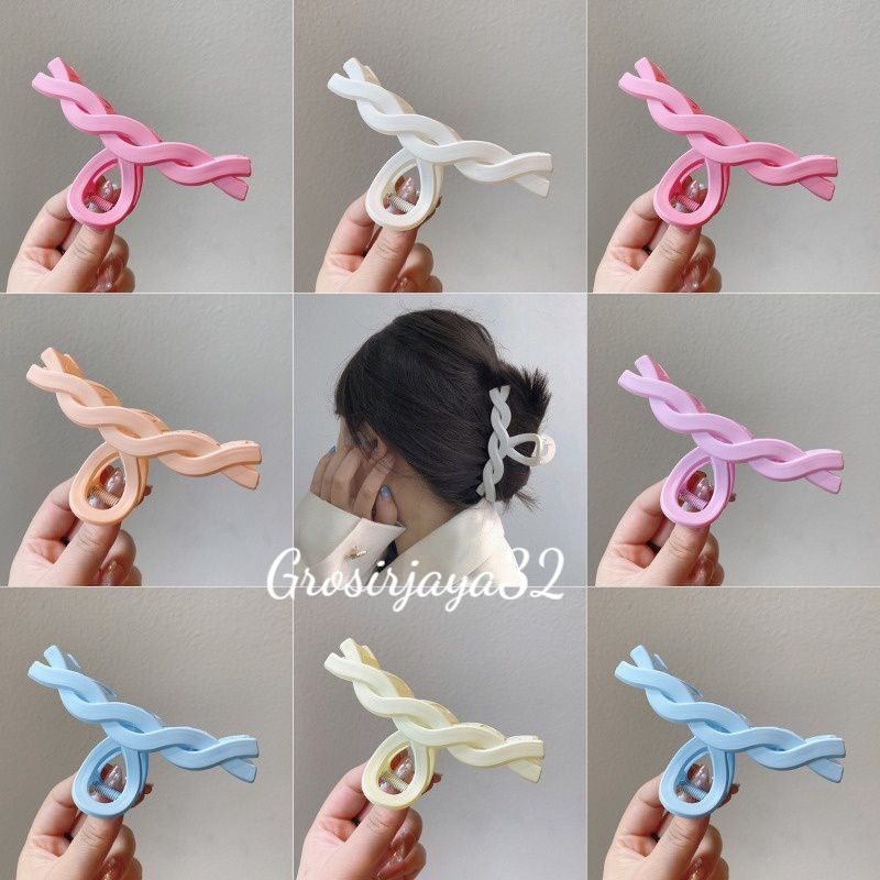 (GROSIRJAYA32) Jepit Rambut Salon Slim Jedai Doff 11cm Jepitan Rambut Silang Korea Panjang Import