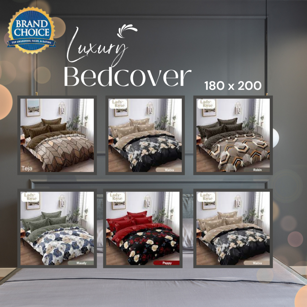 BEDCOVER SET LADY ROSE UKURAN 180X200 RUMBAI