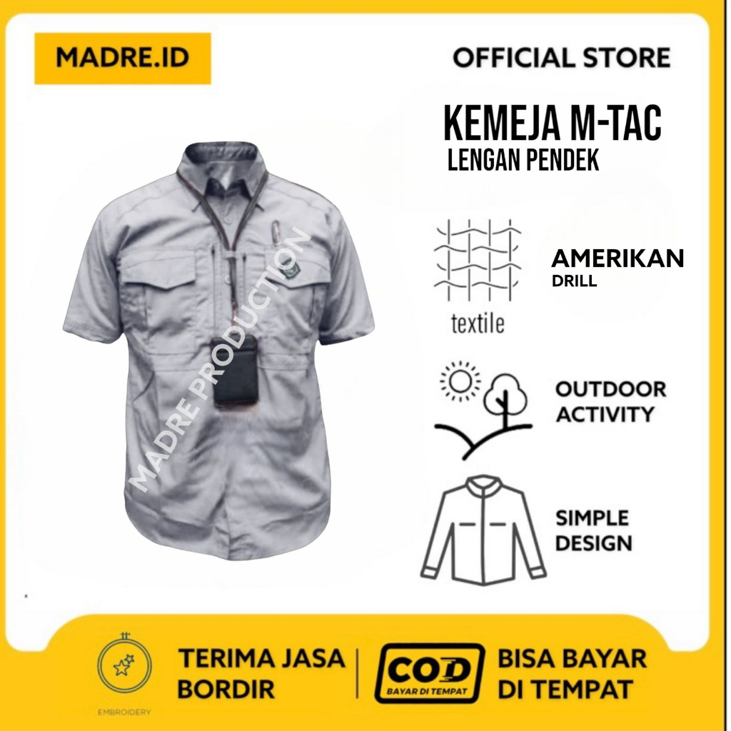 Kemeja M-Tac Lengan Pendek / kemeja lapangan / kemeja tactical