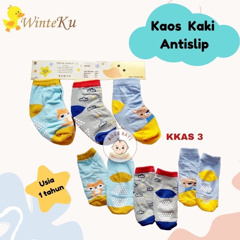 WINTEKU - Kaos Kaki Anti Slip Anak 1-3th