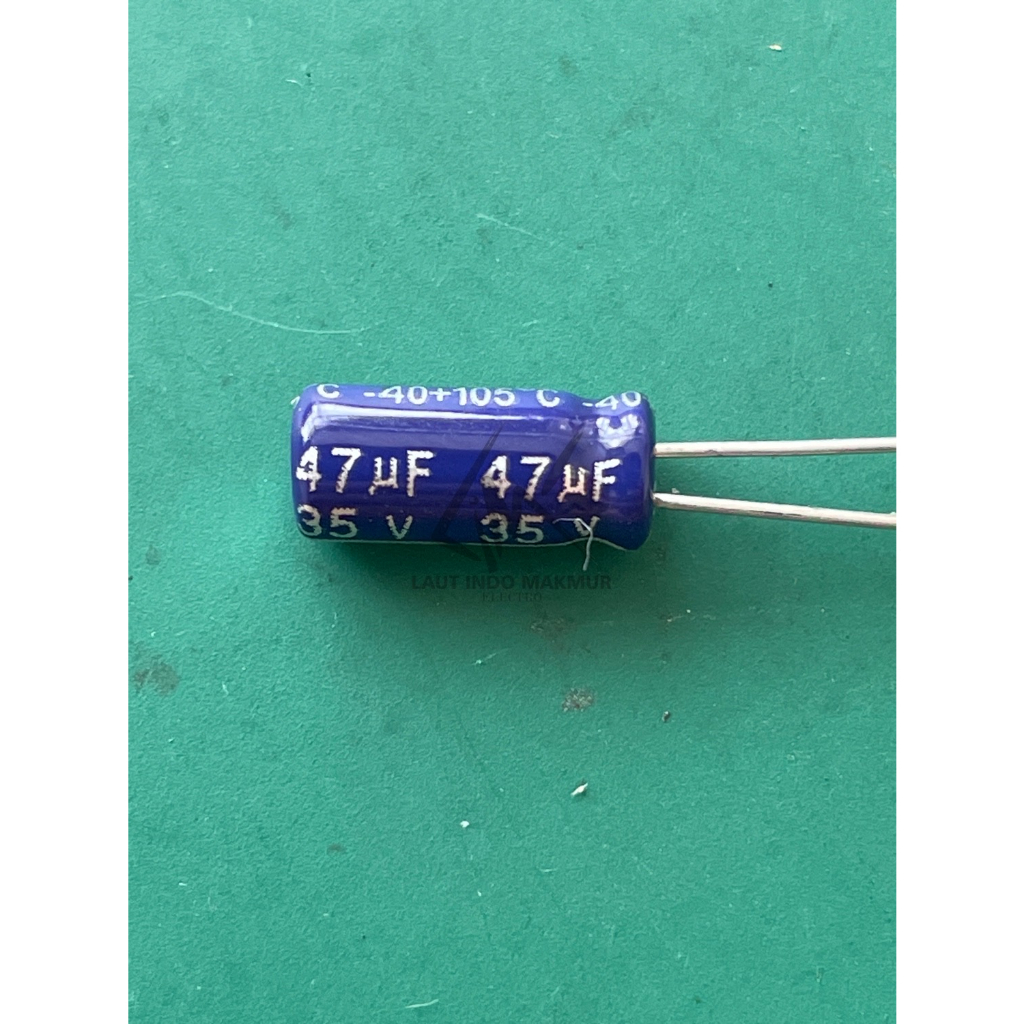 1000 BUAH ELCO 47UF 35V ROLL KAPASITOR CAPACITOR ELCO KAPASITOR ELKO 47 UF 35 V